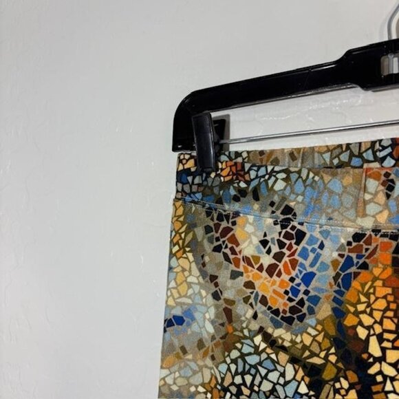 Soft Surroundings Pants Womens XS Multicolor Mosaic Print Leggings Blue 2BB56 - Picture 2 of 9